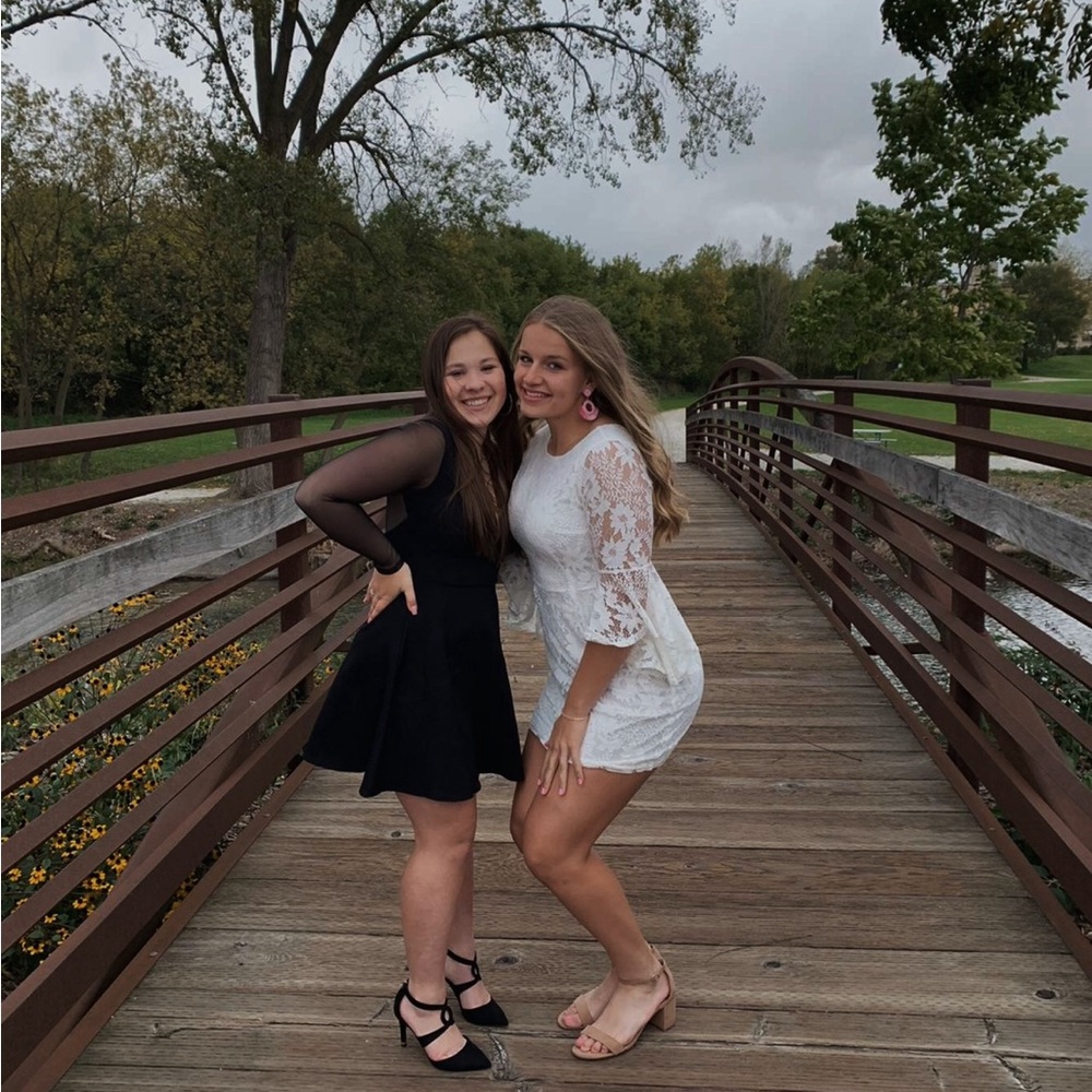 Lulus Black Long Sleeve Homecoming Dress - Picture 4 of 4